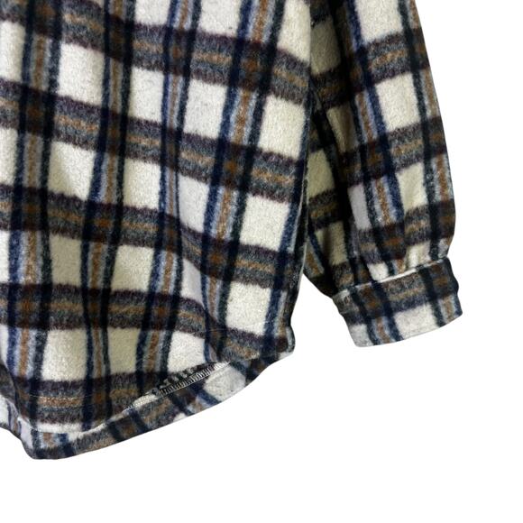 Vici Plaid Jacket in Black and White with Brown Accents - Picture 4 of 7